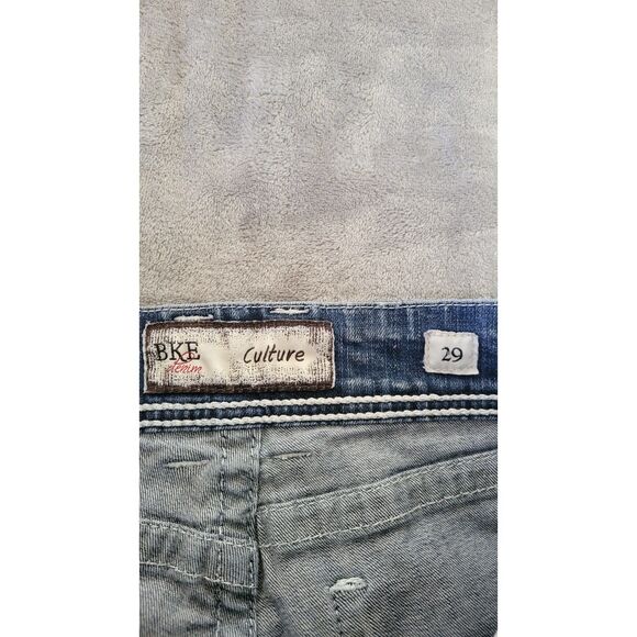 BKE Culture Dark Wash Stonewash Denim Cropped Jeans - Picture 5 of 6